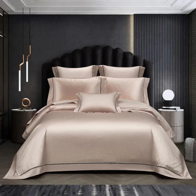 1200TC Egyptian Cotton Premium Luxury Bedding Set Soft Silky 4/6Pcs Super King Queen size Duvet cover Bed Sheet set Pillowcases