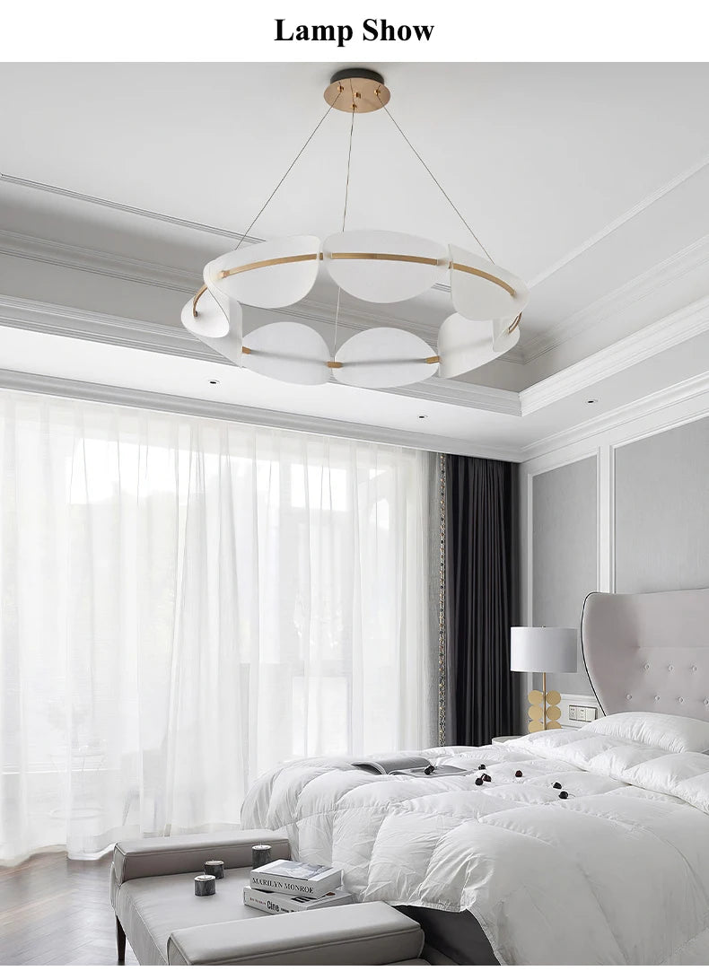 Modern Acrylic Leaf LED Chandelier – Home Lighting