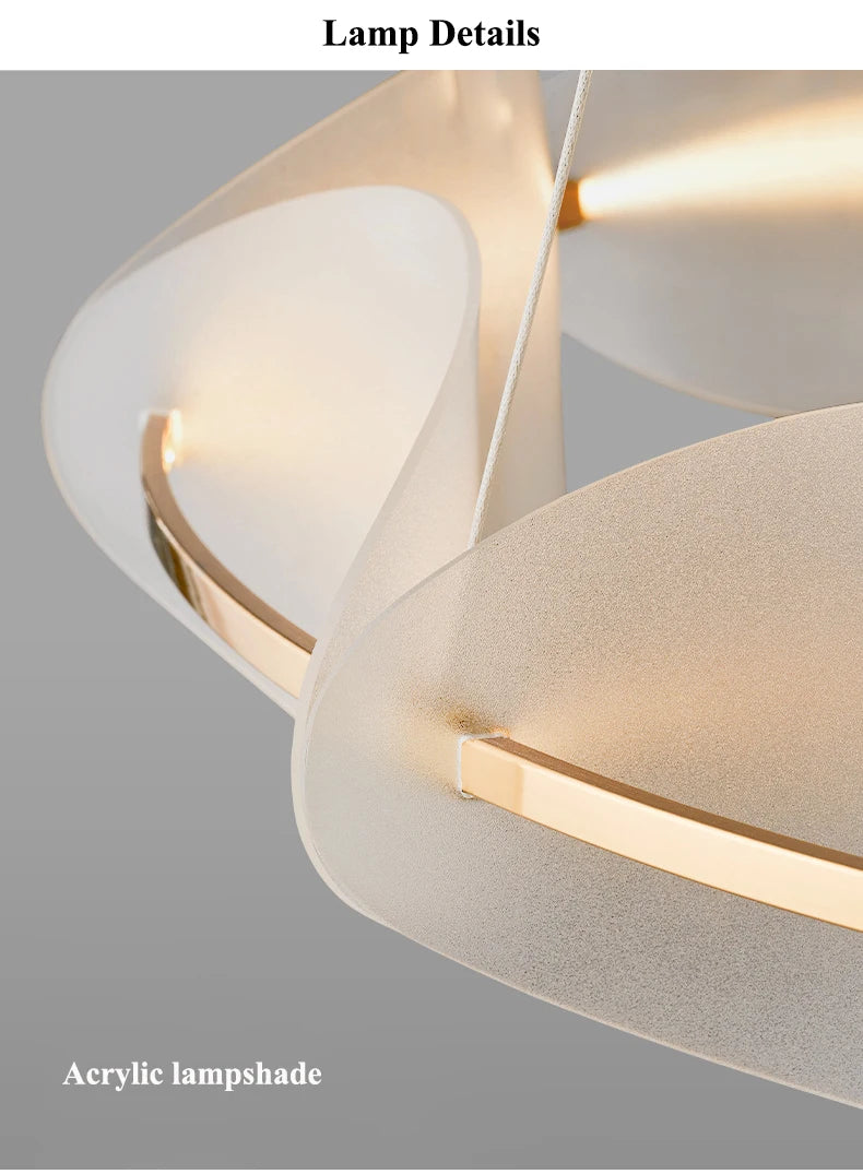Modern Acrylic Leaf LED Chandelier – Home Lighting