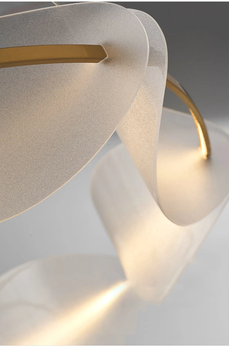 Modern Acrylic Leaf LED Chandelier – Home Lighting