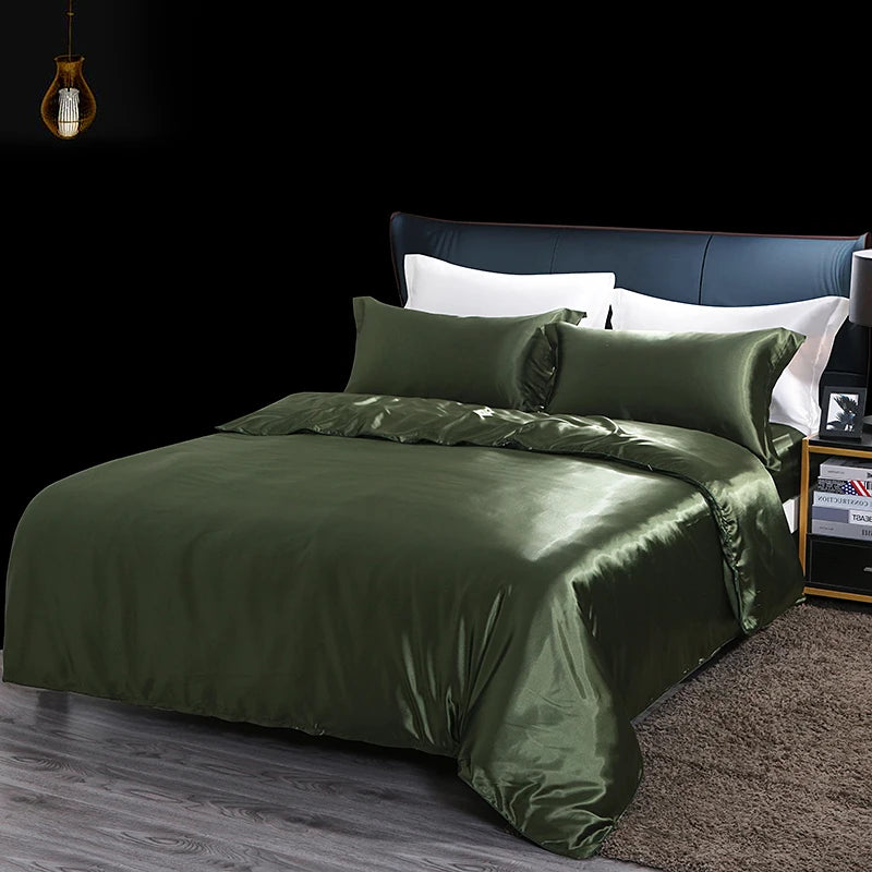 Luxury Bed Set - White/Pink/Grey, King Size, Duvet Cover & Sheets