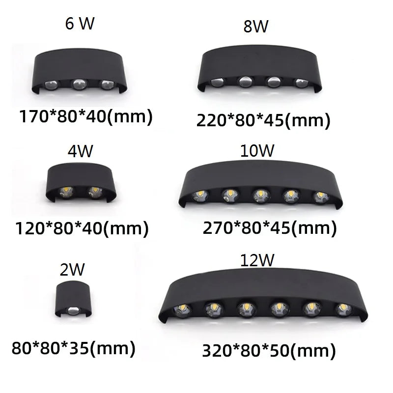 Waterproof LED Wall Lamp IP65 for Outdoor & Indoor Use