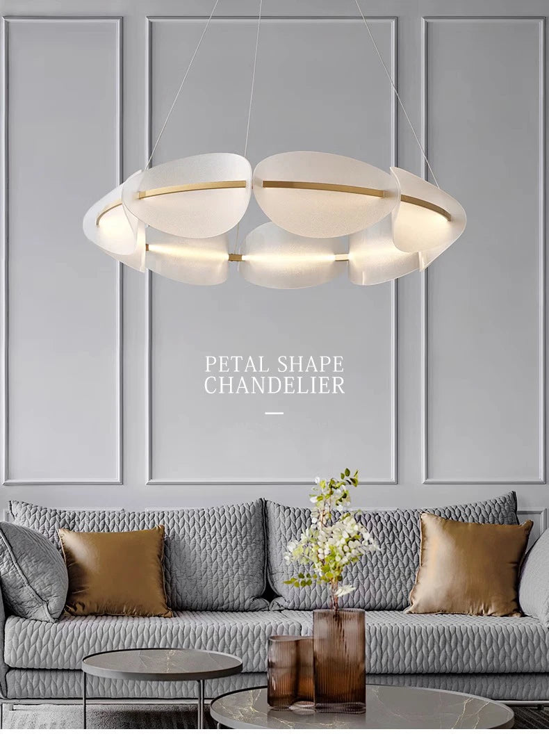 Modern Acrylic Leaf LED Chandelier – Home Lighting