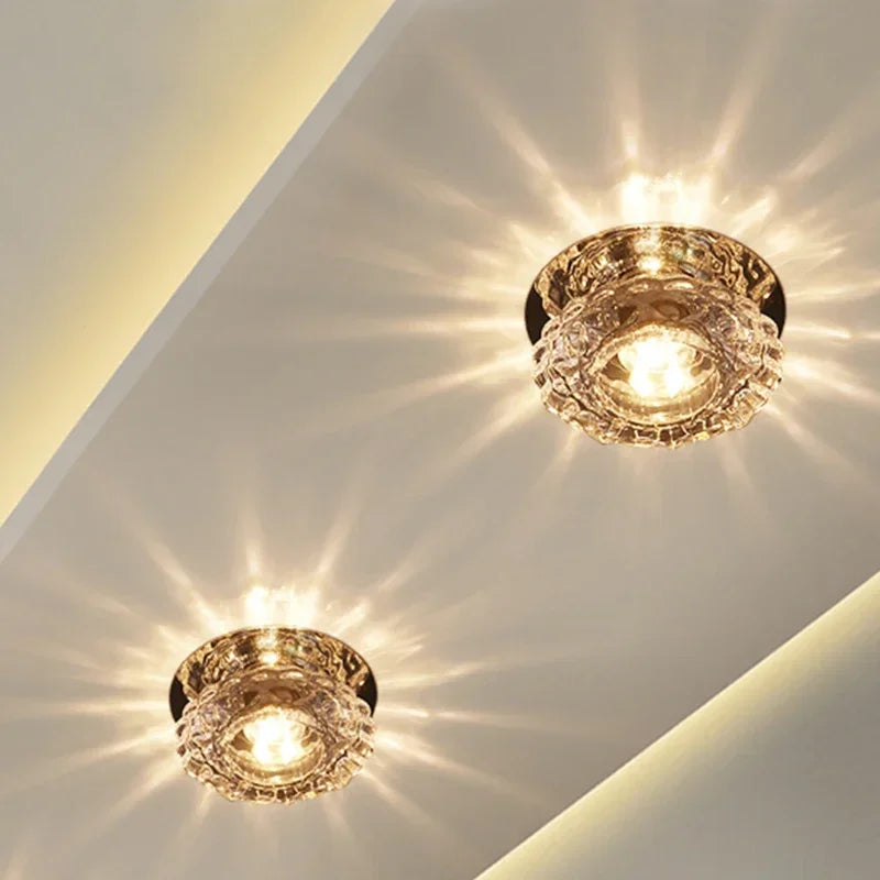 LED Crystal Embedded Ceiling Light – Elegant Home Decor