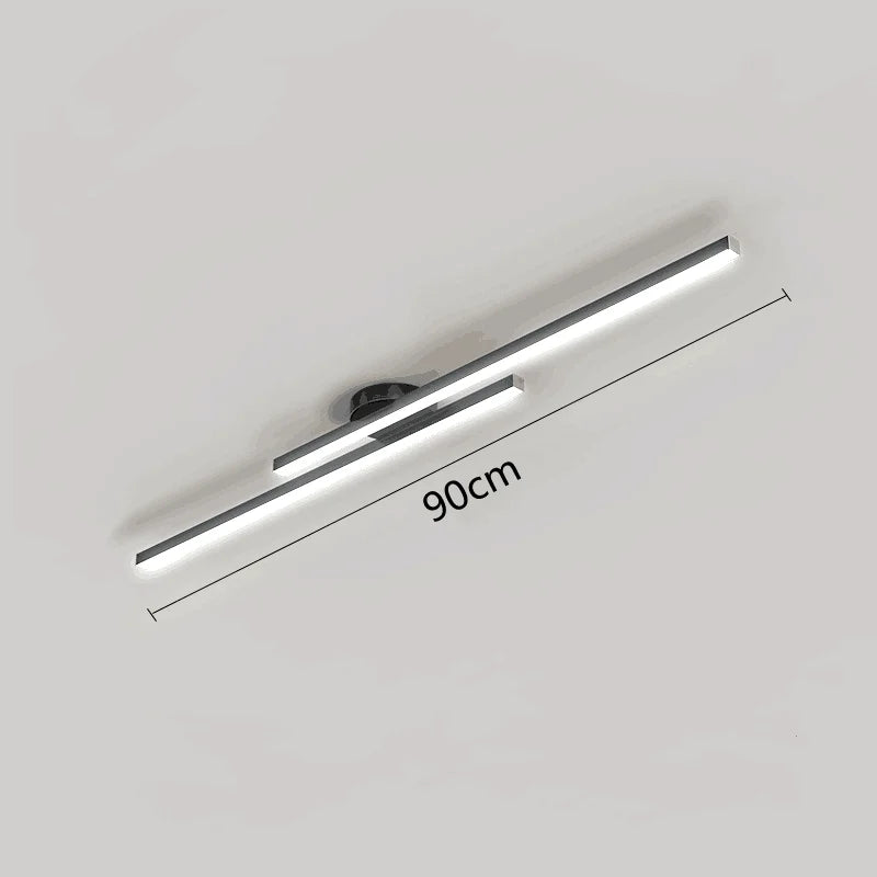 Modern Long Aluminum LED Ceiling Light – Creative Indoor Fixture