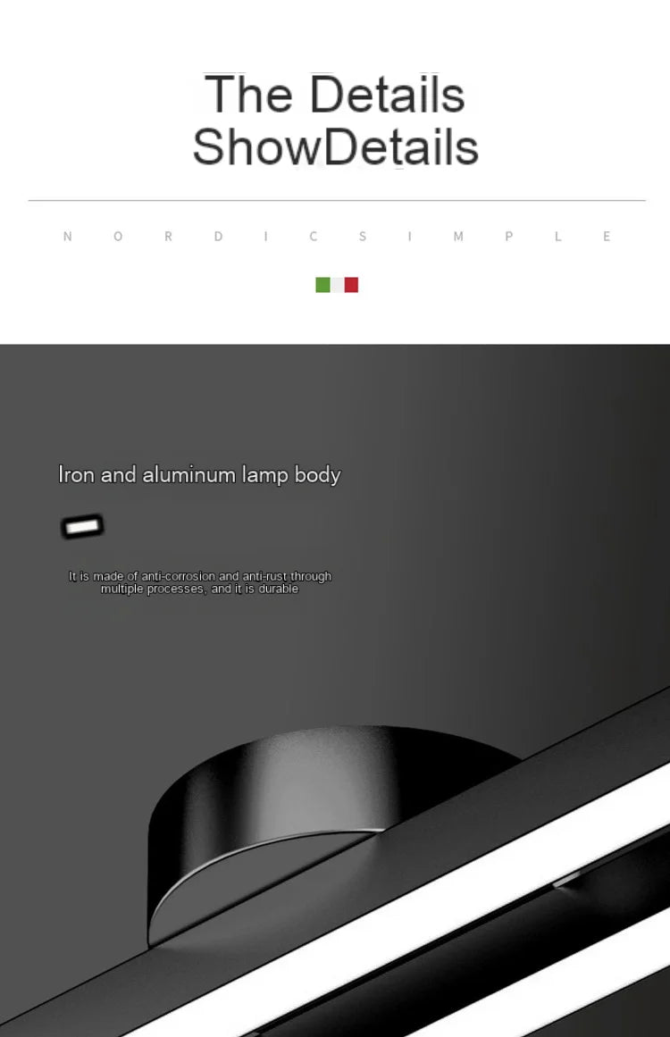 Modern Long Aluminum LED Ceiling Light – Creative Indoor Fixture