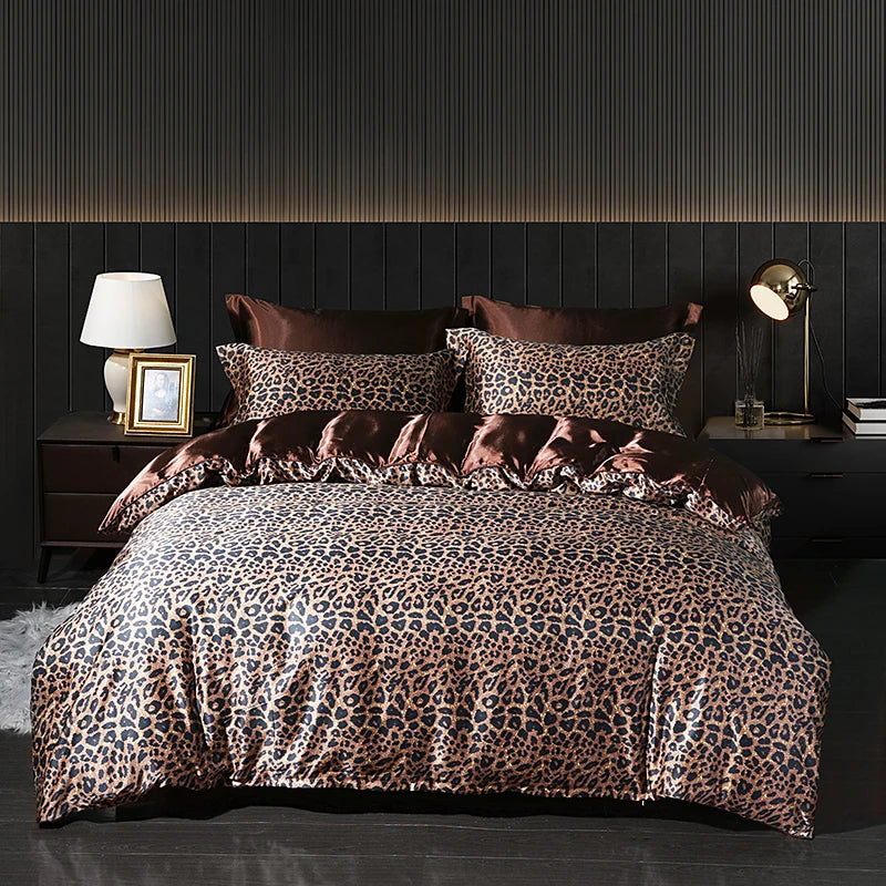 Luxury Satin Bedding Set - Duvet Cover & Fitted Sheet