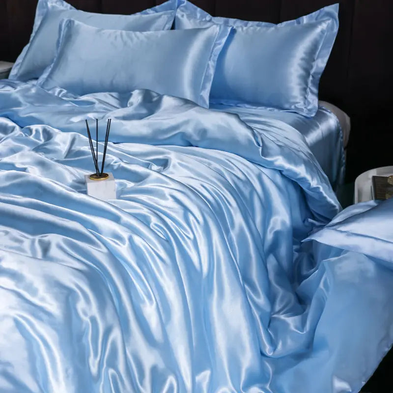 Ice Silk Duvet Cover Set