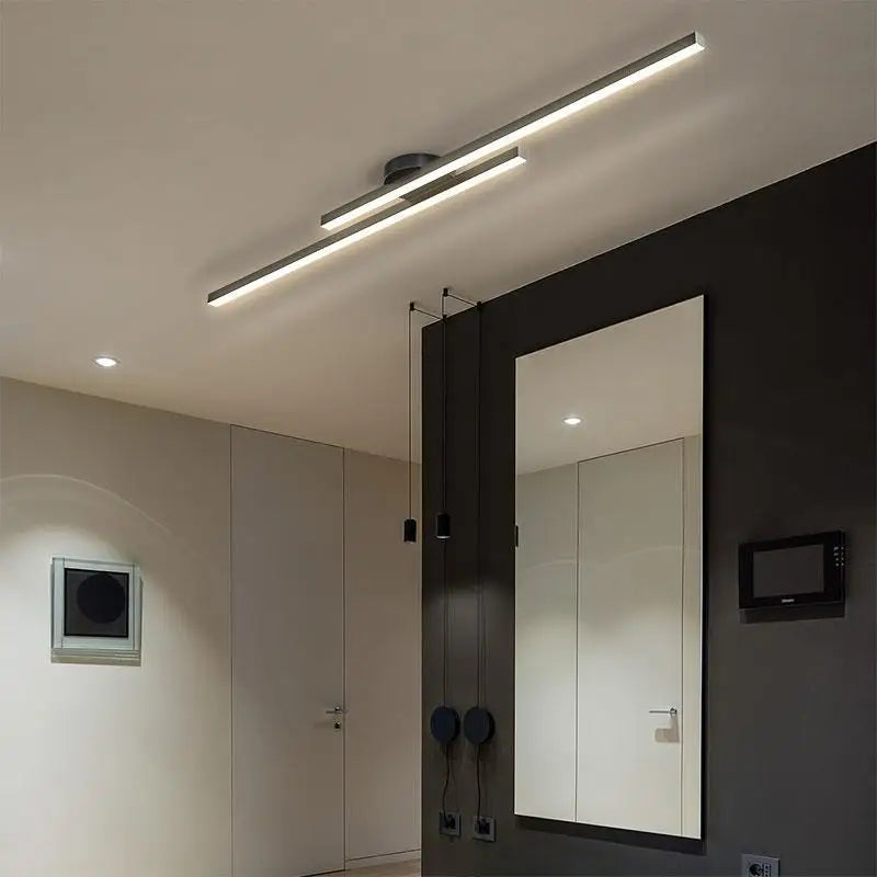 Modern Long Aluminum LED Ceiling Light – Creative Indoor Fixture