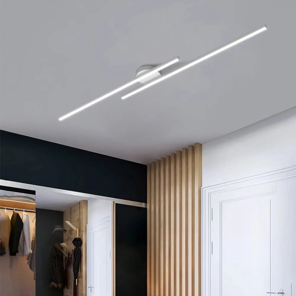 Modern Long Aluminum LED Ceiling Light – Creative Indoor Fixture