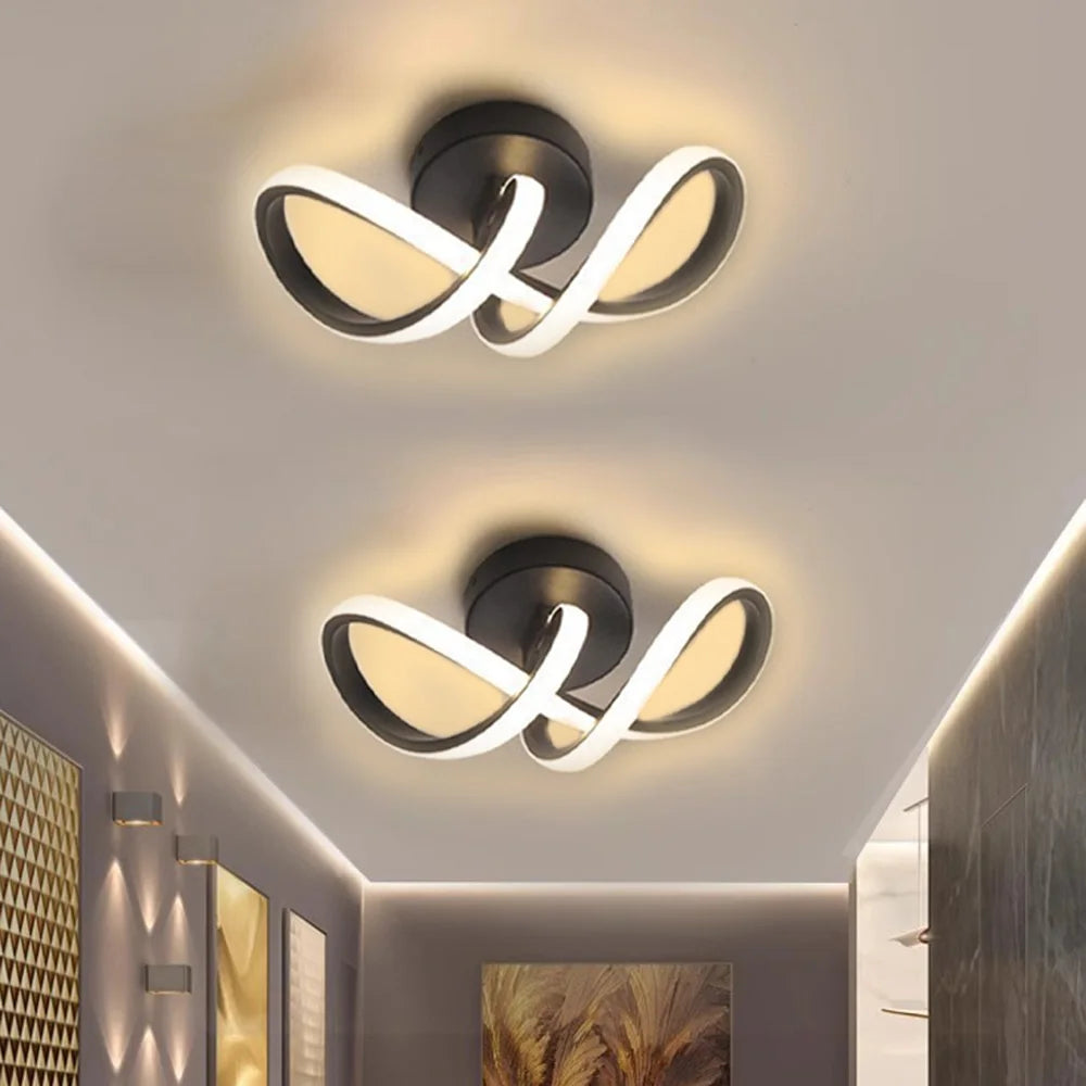 Modern LED Ceiling Light Black And White Color Forntrance Corridors Entryways Cloakrooms Balconies Indoor Decoration Lighting