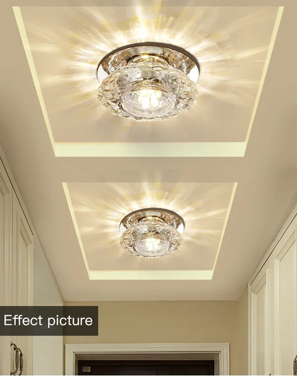 LED Crystal Embedded Ceiling Light – Elegant Home Decor
