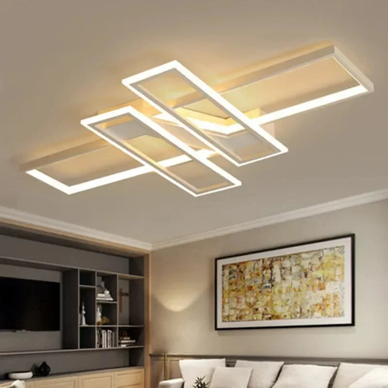 Modern LED Chandelier with Remote for Living Room & Bedroom