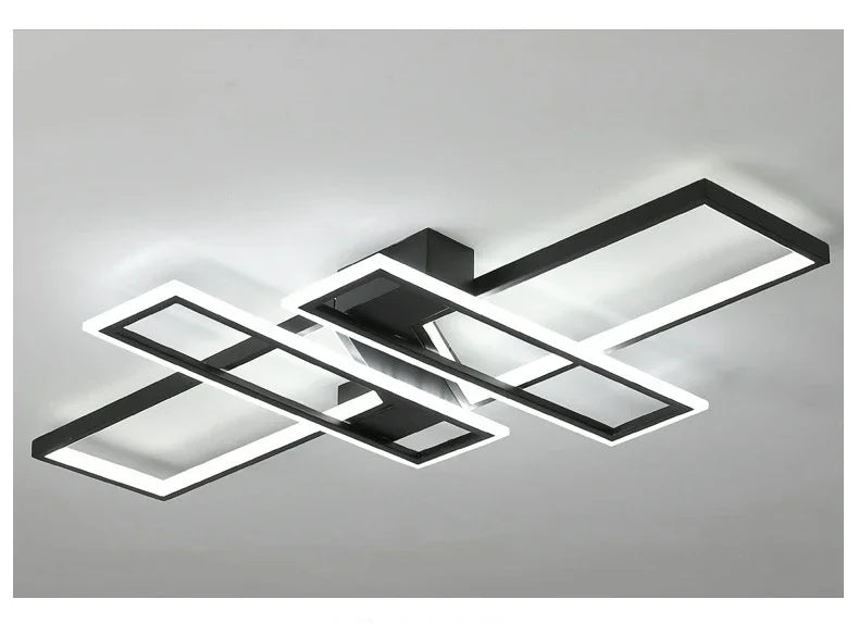 Modern LED Chandelier with Remote for Living Room & Bedroom