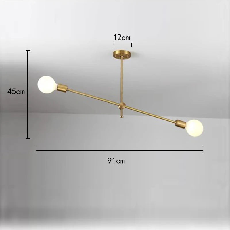 Modern LED Chandelier – Long Pole Design for Home Lighting