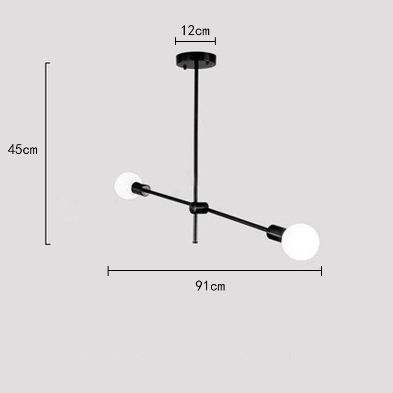 Modern LED Chandelier – Long Pole Design for Home Lighting