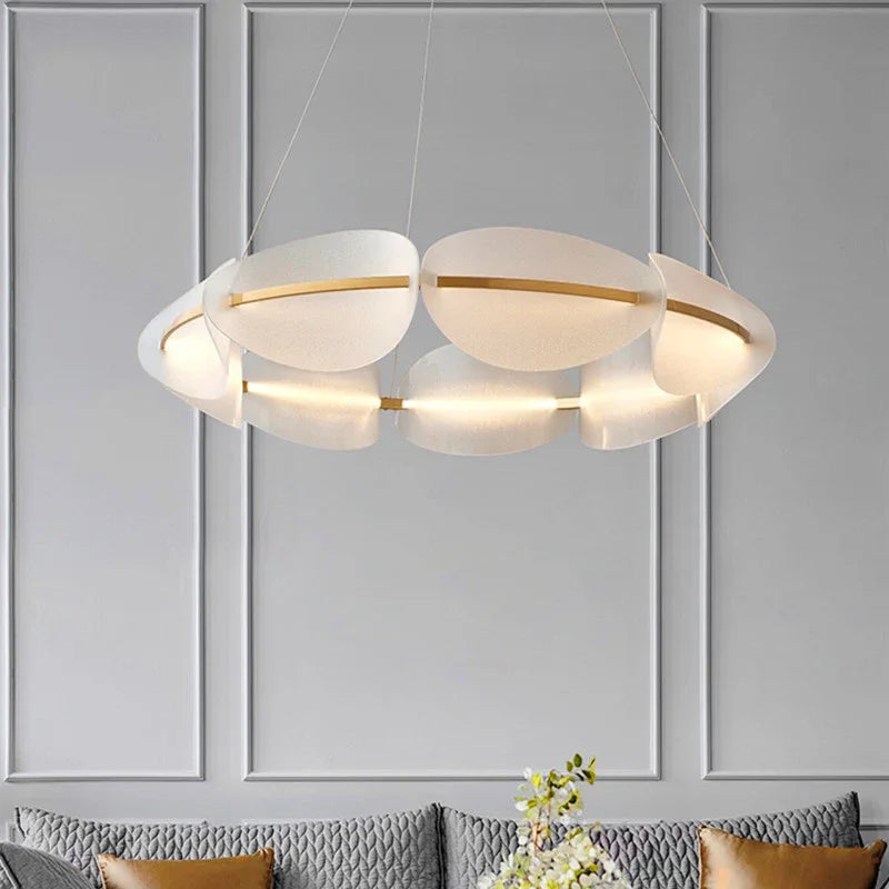 Modern Acrylic Leaf LED Chandelier – Home Lighting