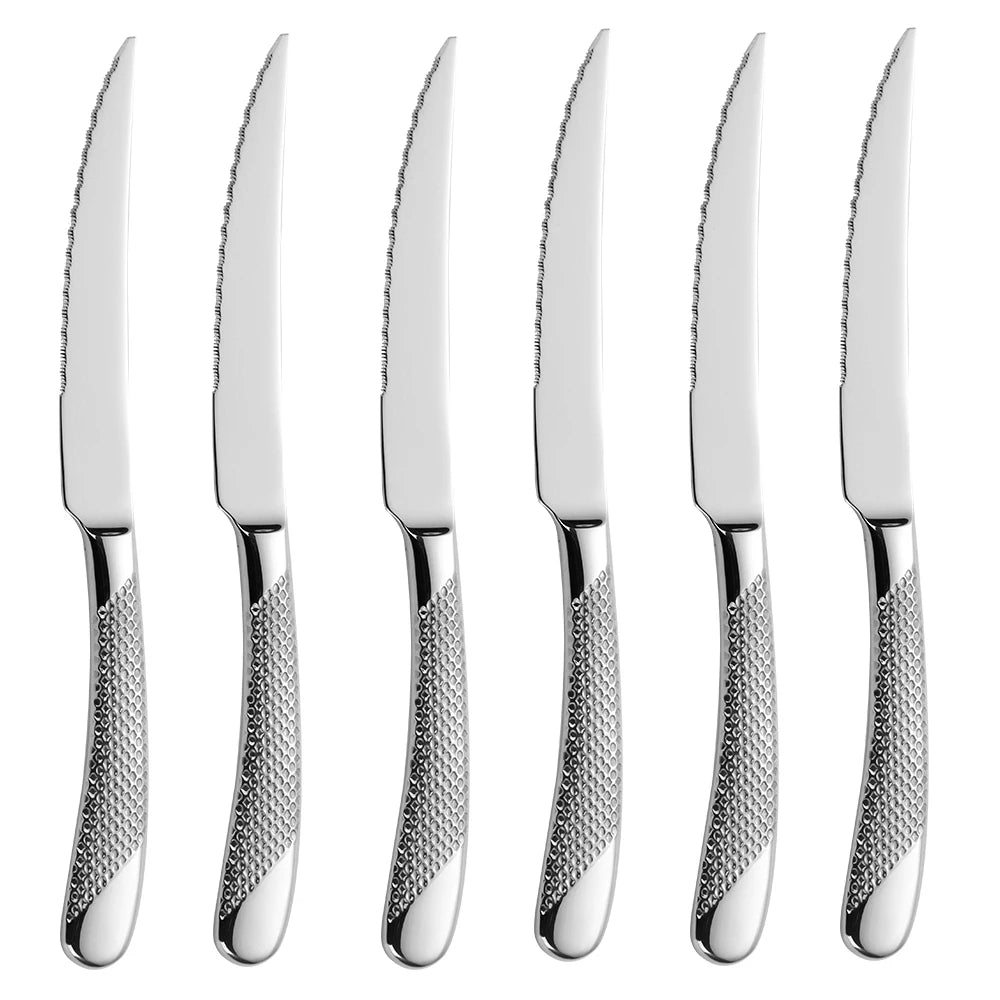 Fashion Golden Dinnerware Set 18/10 Stainless Steel Dinner Knife Fork Cutlery Set Service Silverware Flatware Drop Shipping
