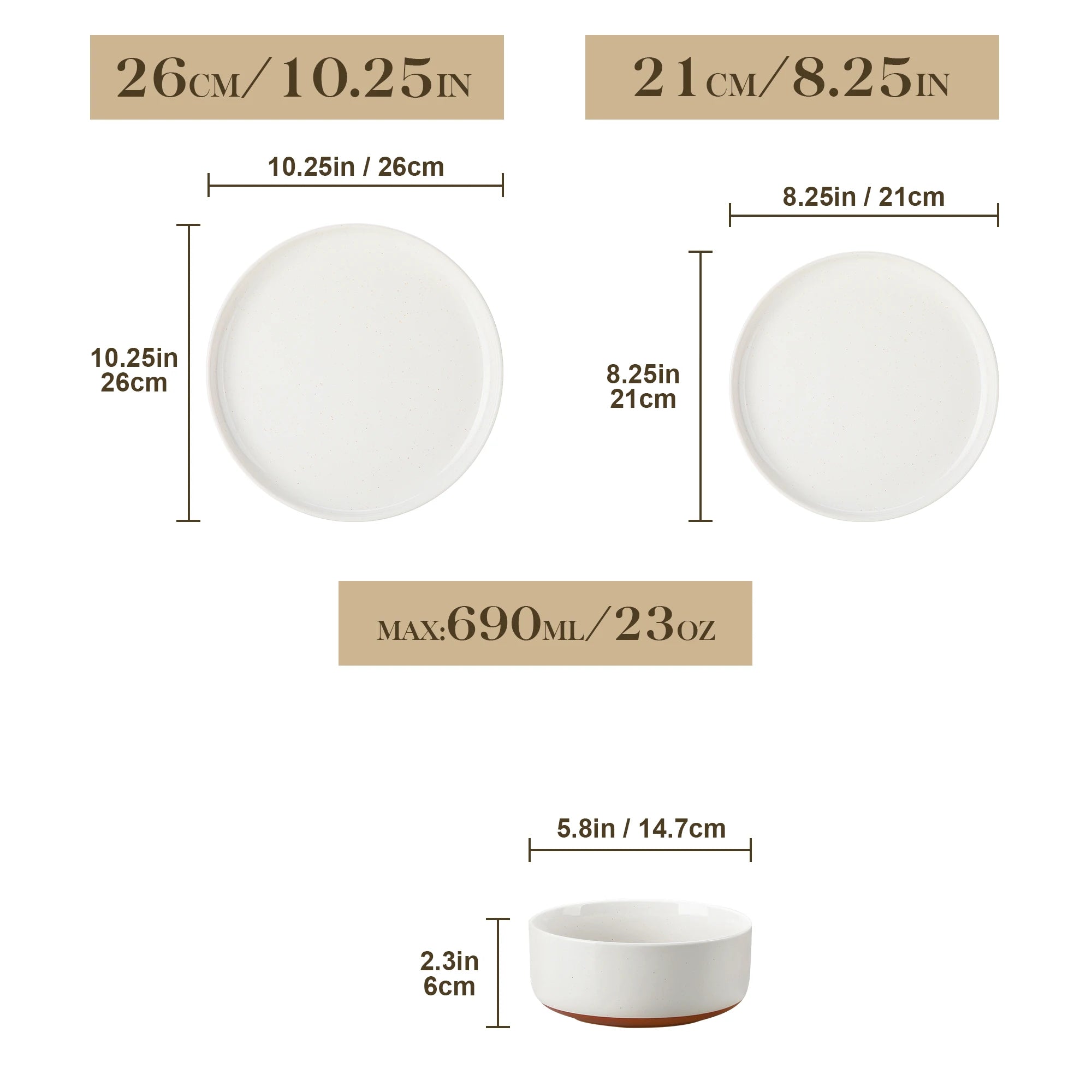 Malacasa Tara Stoneware Dinner Set - Layered Glaze, 18/36pc, 4 Colors