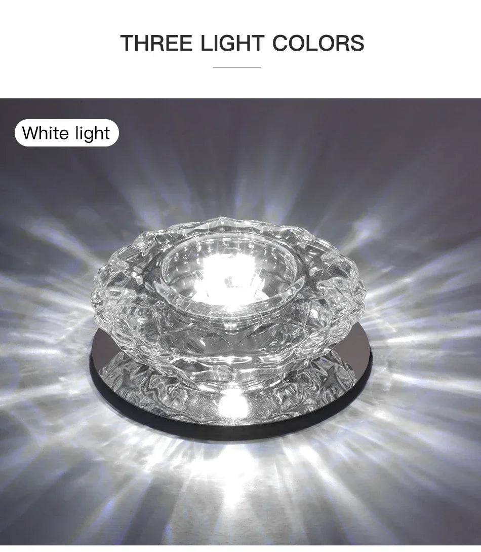 LED Crystal Embedded Ceiling Light – Elegant Home Decor