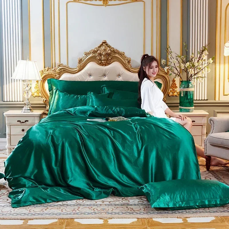 Silk Duvet Cover Set - King/Queen/Twin, 3PC