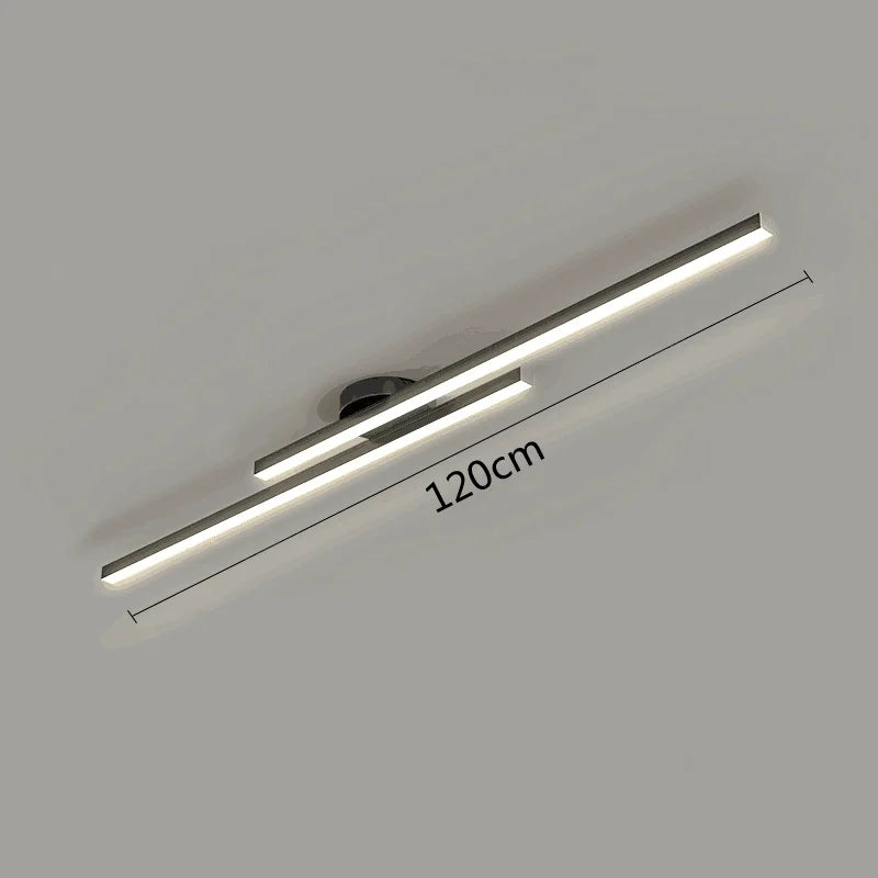 Modern Long Aluminum LED Ceiling Light – Creative Indoor Fixture