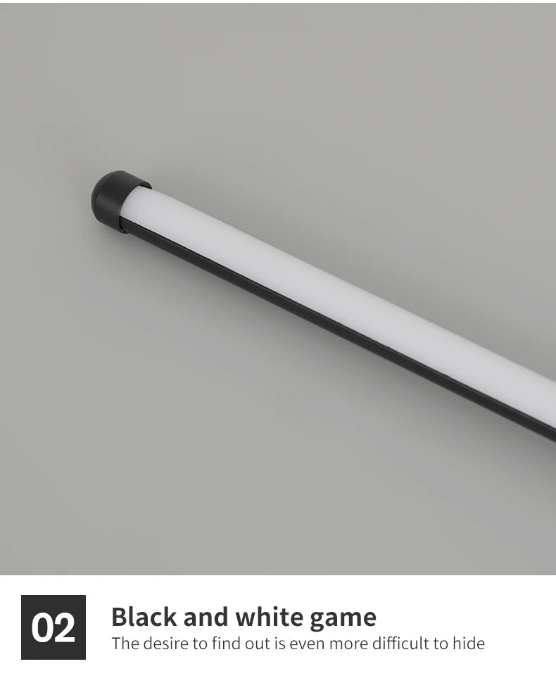 Wall Light Modern Long LED Light Black I-Shaped Wall Lamp Bedroom Living Room Corridor Interior Lighting Home Decor Lighting