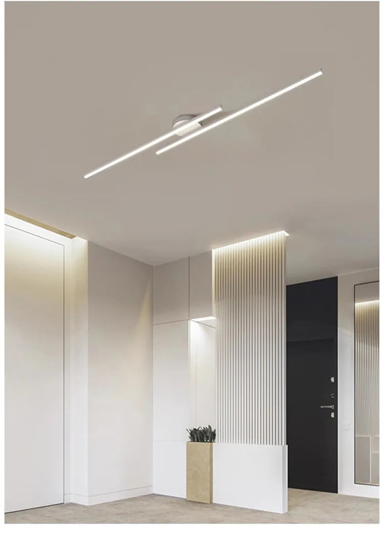 Modern Long Aluminum LED Ceiling Light – Creative Indoor Fixture
