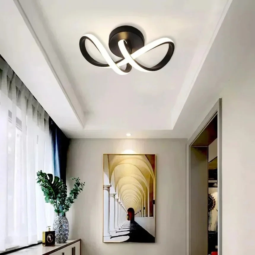 Black & White Modern LED Ceiling Light – Indoor Decor