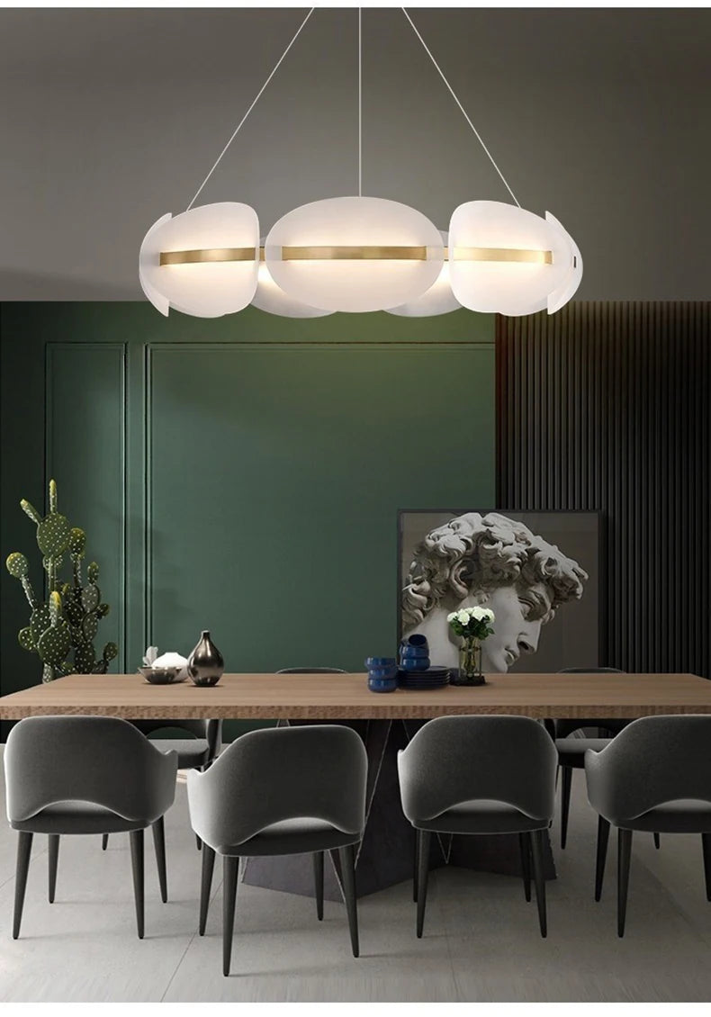 Modern Acrylic Leaf LED Chandelier – Home Lighting