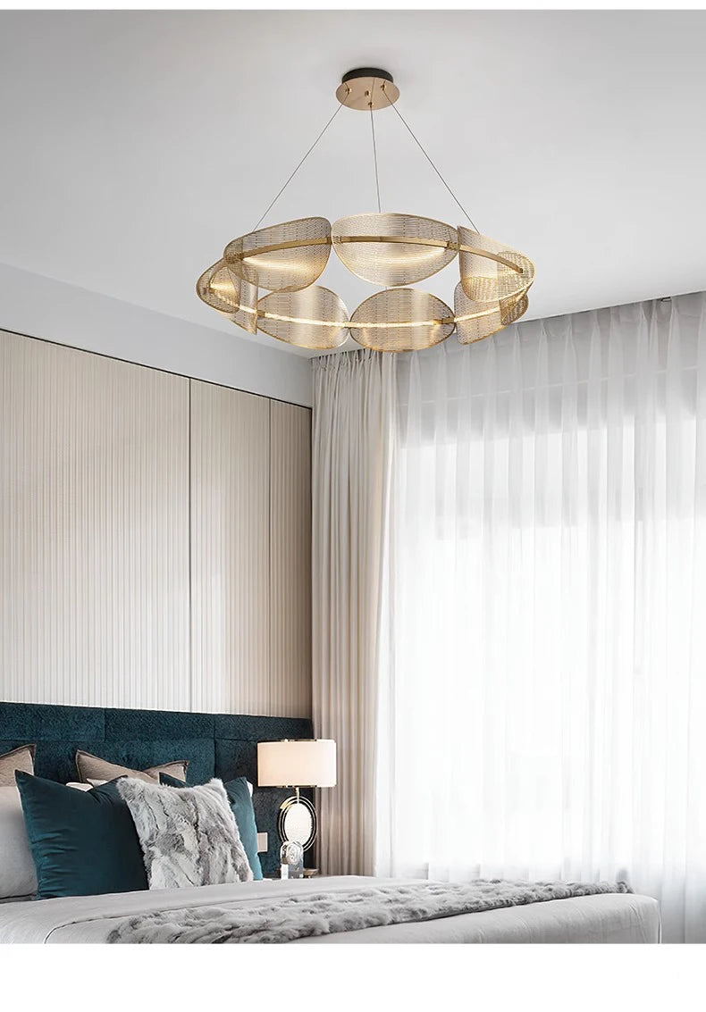 Modern Acrylic Leaf LED Chandelier – Home Lighting