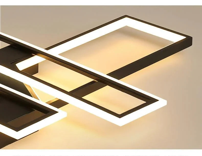 Modern LED Chandelier with Remote for Living Room & Bedroom
