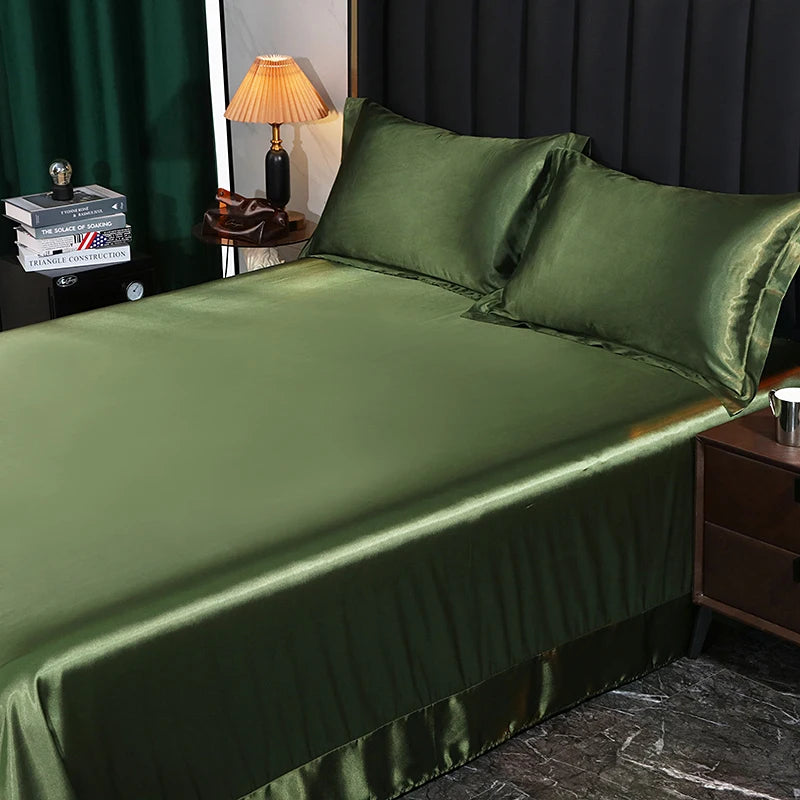 Silk Bedding Set - Black, Queen/King
