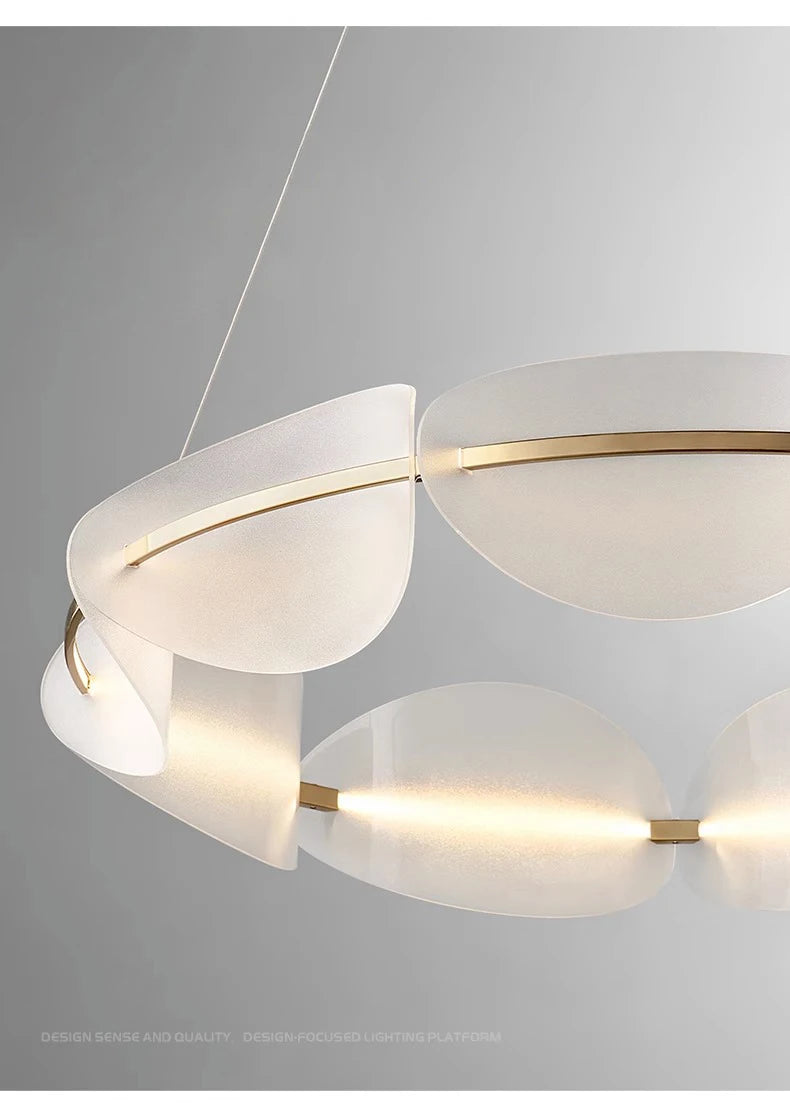 Modern Acrylic Leaf LED Chandelier – Home Lighting