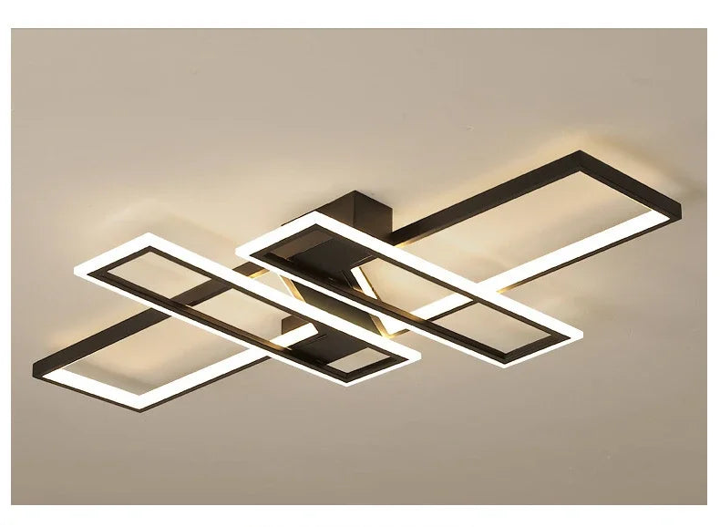 Modern LED Chandelier with Remote for Living Room & Bedroom