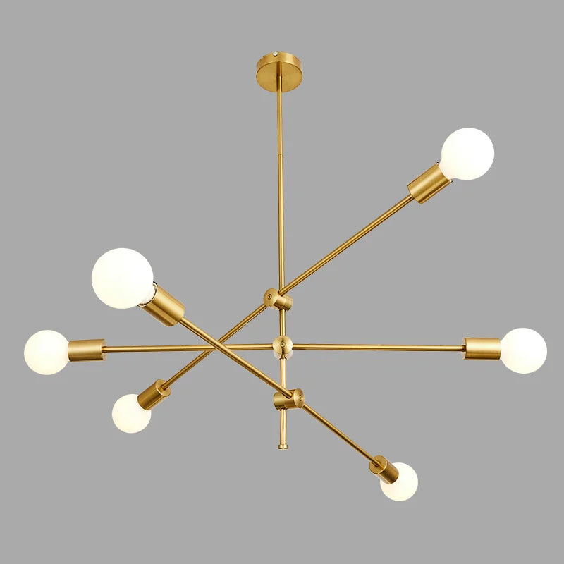 Modern LED Chandelier – Long Pole Design for Home Lighting