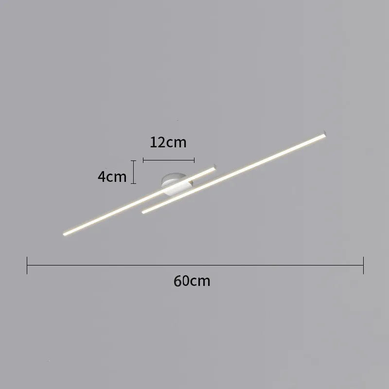 Modern Long Aluminum LED Ceiling Light – Creative Indoor Fixture