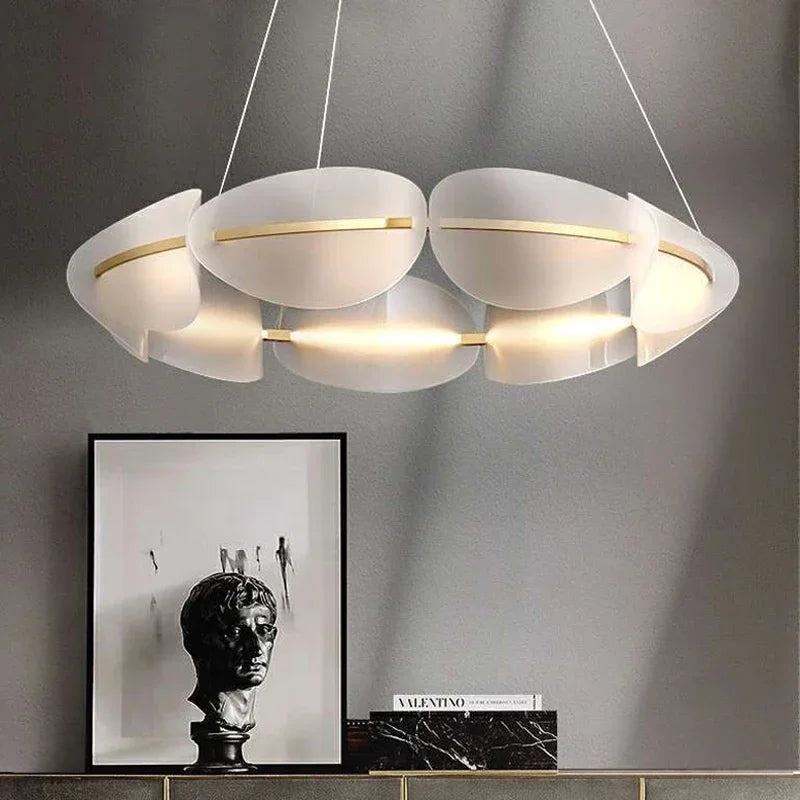 Modern Acrylic Leaf LED Chandelier – Home Lighting