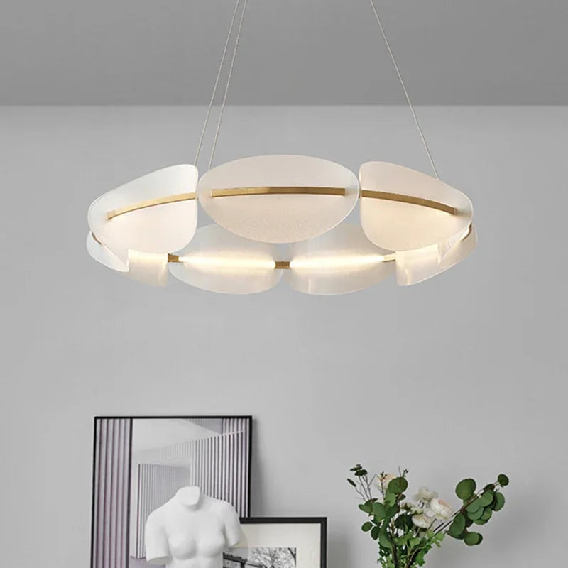 Modern Acrylic Leaf LED Chandelier – Home Lighting