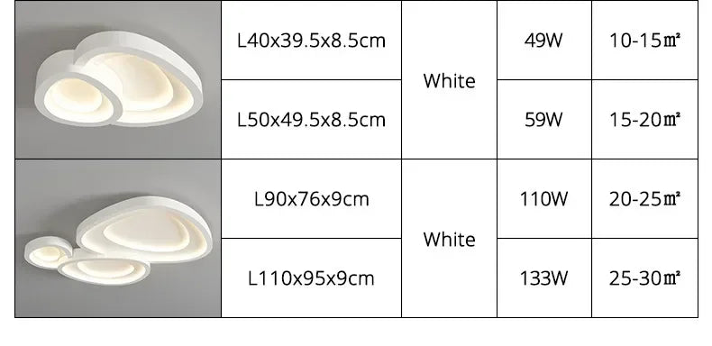 Modern Designer LED Ceiling Lights for Living, Dining & Bedroom
