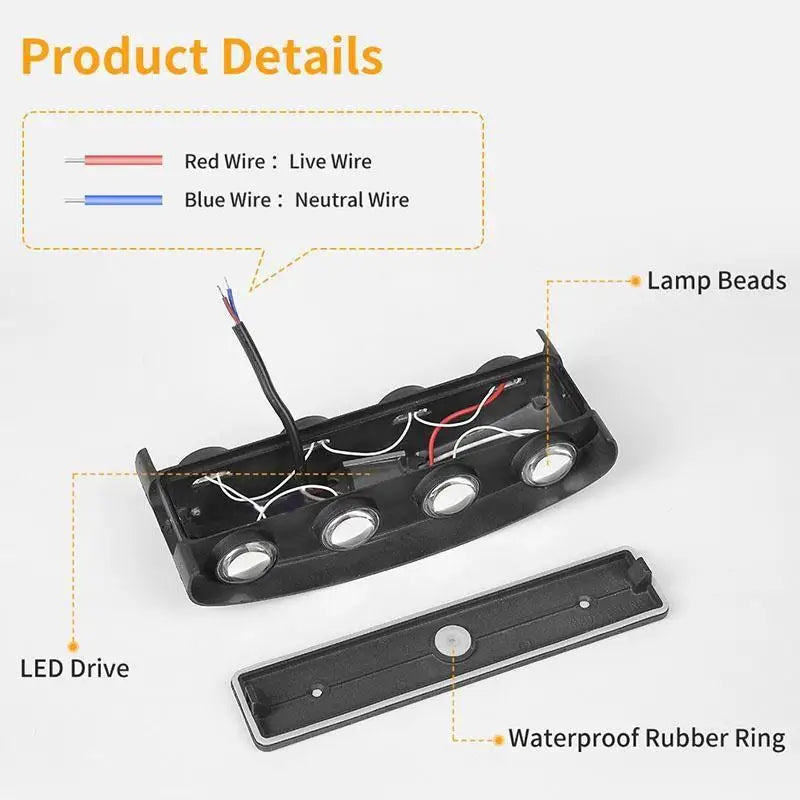 Waterproof LED Wall Lamp IP65 for Outdoor & Indoor Use