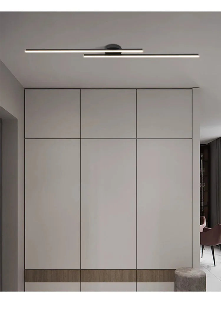 Modern Long Aluminum LED Ceiling Light – Creative Indoor Fixture