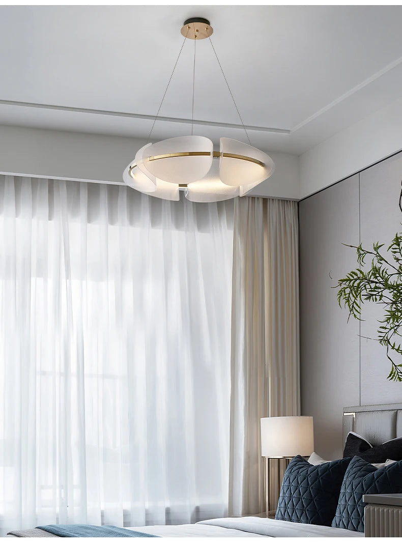 Modern Acrylic Leaf LED Chandelier – Home Lighting