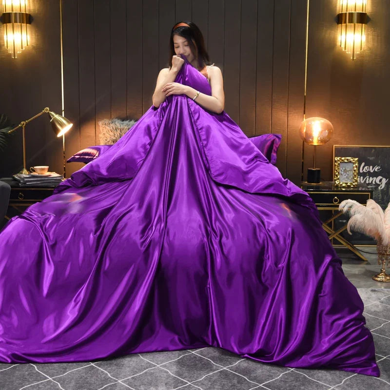 Mulberry Silk Bedding Set - Luxury Solid Color