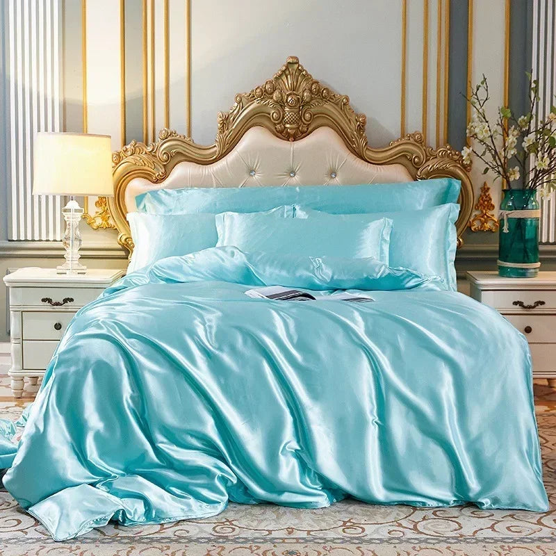 Silk Duvet Cover Set - King/Queen/Twin, 3PC