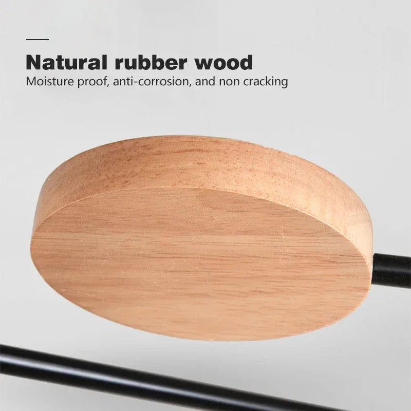 Modern LED Ceiling Light with Wood Design & 3 Light Colors