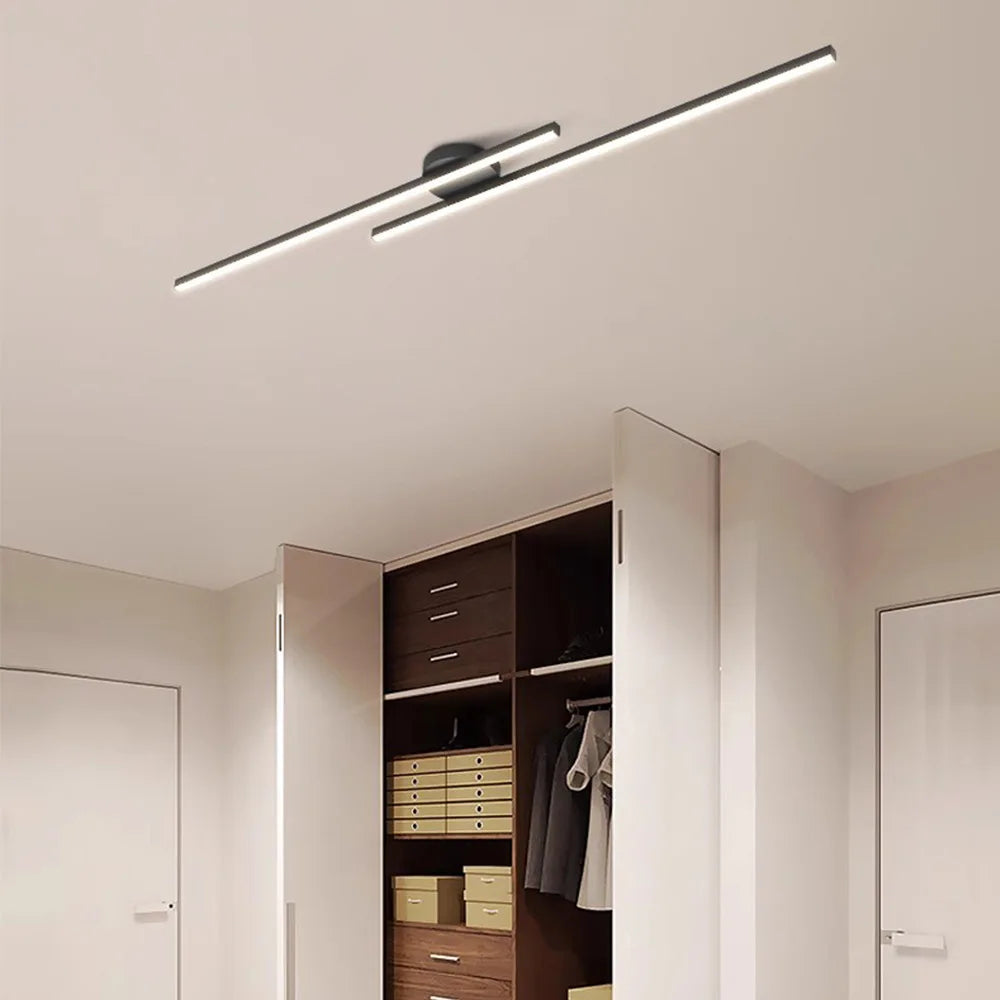 Modern Long Aluminum LED Ceiling Light – Creative Indoor Fixture