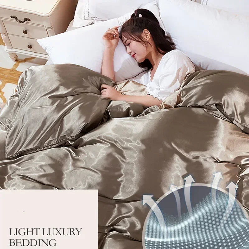 Silk Duvet Cover Set - King/Queen/Twin, 3PC