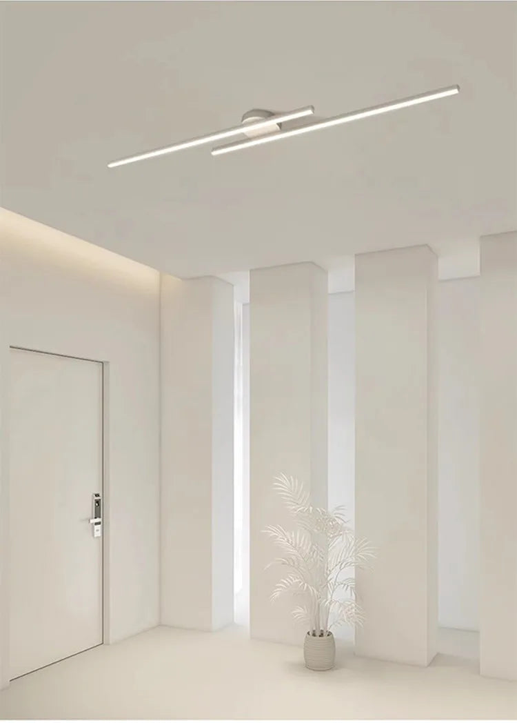 Modern Long Aluminum LED Ceiling Light – Creative Indoor Fixture