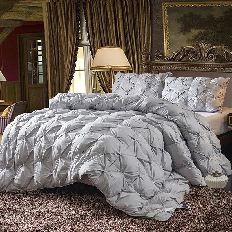 Goose Down Soft Duvet Luxury Blanket King Queen Twin Size Comforter Bedding Filler Bread Shape Super Warm Quilt